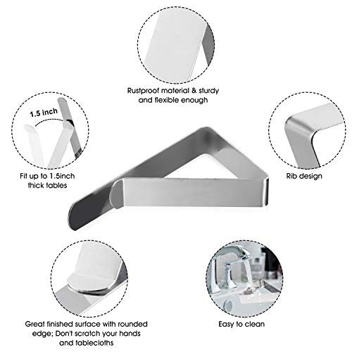 2 Tablecloth+Outdoor+Stainless+Holders+Camping