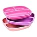 Re Play Divided Plates for Babies and Toddlers (Set of 3 - Dark Pink, Light Pink, Lavender)