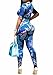 FOUNDO Women's V Neck Short Sleeve Tropical Floral Bodycon Jumpsuit Romper Pants