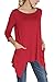 Women's Plus Size 3/4 Sleeve Tunic Tops for Leggings Loose Pocket Shirt (3XL, Red)