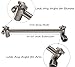 10'' Adjustable Brushed Nickel Shower Arm Extender, Flexible Height and Universal Angle, Full Brass Made