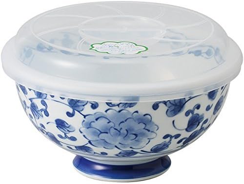 KamaKama Japanese Bowl x1pcs Food storage Container with Lid plastic Cover Porcelain/Size(cm) Diameter 16.7x10/ka093291