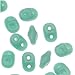 Matubo SuperDuo 2-Hole Czech Glass Beads, Turquoise, 2x5mm, 8g Tube