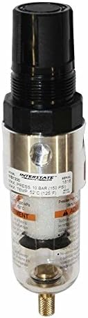 Interstate Pneumatics WB1330 1/4 Inch Mini Filter / Regulator - Poly Bowl - w/o gauge