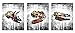 PrintPros Dinosaur Graffiti Wall Art Prints - Set Three Unframed Photos (Grey)
