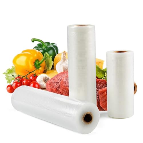 Kit com 2 rolos bobina de saco para seladora a vácuo. 25CM x 5 Metros. Alta resistência, versátil, BPA Free e ideal para conservar alimentos por mais tempo – Qualidade Premium LNSTORE