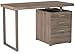 Monarch Specialties Computer Desk with File Cabinet-Left or Right Set-Up, 48