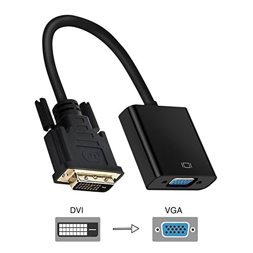 Giveet DVI to VGA Adapter, DVI 24+1 DVI-D Dual Link to VGA Male to Female 1080P Video Cable Converter for Gaming, DVD, Laptop, HDTV Projector & Other DVI Enabled Devices