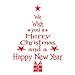 LEERYA Christmas Tree Letters Stick Wall Art Decal Mural Home Room Decor Wall Sticker (43x70cm, Merry Christmas)