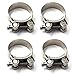 32-35mm T-Bolt Clamp 304 Stainless Steel Pipe Clamp Heavy Duty Hose Clamp (Pack of 4)