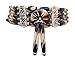 outROAR Gear American Indian Style Bone Choker Necklace, 4 Row Brown/White Striped Traditional Hairpipe Beads, Unisex Adjustable