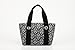 Sachi 11-161 Insulated Fashion Lunch Tote, Black and White Damask