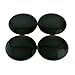 56mm(2.2in) Wheel Hub Center Caps Sticker Black Emblem Aluminum Set of 4