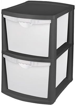 Sterilite 2 Drawer Storage Bin Container Black Amazon Co Uk