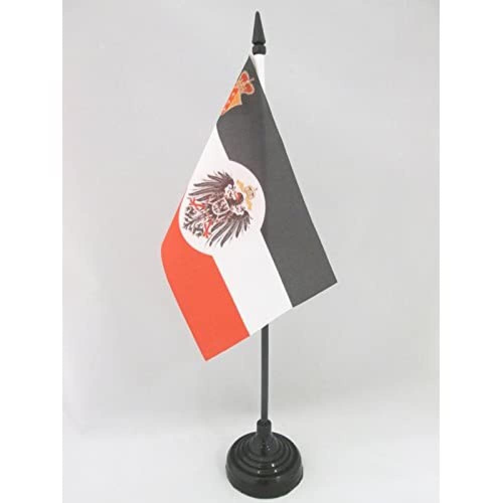 AZ FLAG - Alsace-Lorraine 1871-1919 Table Flag 4'' x 6'' - Reichsland Elsaß-Lothringen Office Mini Banner 100% Polyester 15 x 10 cm - Mini Desk Flag with 10'' Pole and Black Plastic Base