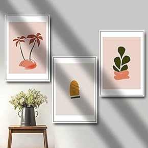 3 Piece Framed Canvas Wall Art for Living Room, Bedroom Abstract Style Canvas Prints for Modern Home Decoration Ready to Hang - 16"x24"x3 Panels