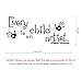 Every Child is an Artist Decal - Children Artwork Display Decal - Picasso Quote Wall Sticker (34x15 Black)