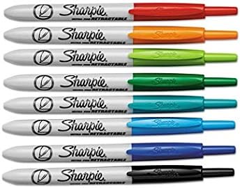 (6 Pack Value Bundle) SAN1742025 Retractable Ultra Fine Tip Permanent Marker, Assorted Colors, 8/Set