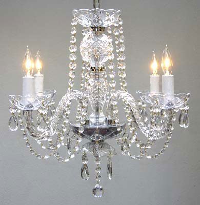 New! Authentic All Crystal Chandelier Chandeliers H17″ x W17″