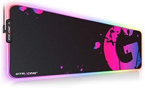 Gtracing マウスパッド ゲーミングマウスパッド かわいい マウスパッド大型 光るマウスパッド ゲーミング 大型 防水 キーボードパッド Rgb紫 ズレない 訳あり商品 Purple 光学式 Gt8