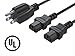 Pwr Power Cord Splitter Cable: UL Listed 18AWG NEMA