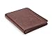 Professional Business Padfolio Portfolio Briefcase Style Organizer Folder Notepad and 4 Ring Binder - Brown Synthetic Leather