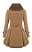 Babyonline Women's Fashion Faux Fur Lapel Double-breasted Thick Wool Trench Coat