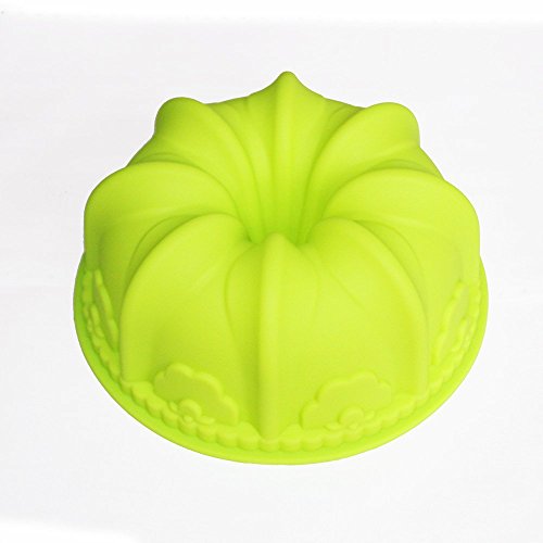 Large Lily Swirl Bundt Cake Pan Bread Chocolate Bakeware Silicone Mold X-Haibei