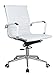 Classic Replica mid back office chair white Pleather - stabilizing swivel bar and knee tilt with tensioner knob. Sold in a (PACK of 2) chairs with FREE shipping. SAVE 18% buying 2!!!