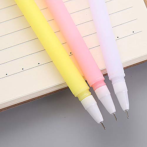 Hosaire 0.5mm Gel Ink Fine Point Pen,Medium Roller Ball Pens Tip Liquid Gel Pen,Students Office Stationary Supplies,12 PCS (Yellow Bean Sprouts) - Thumbnail 6