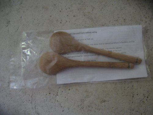 Pampered Chef Petite Bamboo Spoons Set Of 2