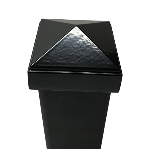 2" x 2" Aluminium Pyramid Post Cap for Metal Posts - Pressure Fit - Black