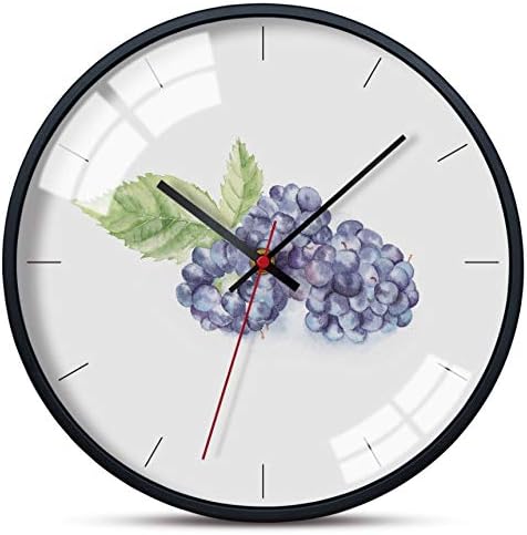 wczzh Grape Fruit Clock Table Living Room Nordic Acrylic Decorative Creative Wall Clock, 12 Inch