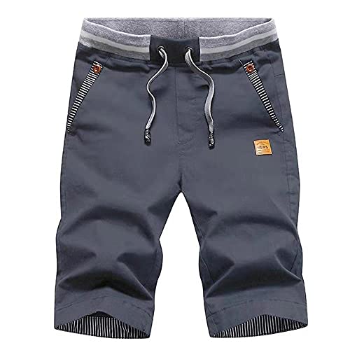 STICKON Men’s Shorts – Casual Elastic Waist With Drawstring & Zipper Pockets, Comfortable Summer Shorts - View #8