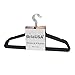 BriaUSA Velvet Suit Clothes Hangers Multipurpose Slim with Notched Shoulders & Swivel Chrome Hooks – Black – Set of 10