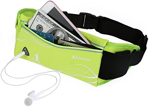 Fanny Pack Konpad Neoprene Waterproof Running Belt with Water Bottle Holder for Running Hiking Travelling ,Running Fanny Pack for Iphone X 6 7 Plus(Green)