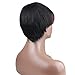 Dreambeauty Short Natural Full Wig 100 Brazilian Human Hair Silk Straight Short Wigs for African Amercian Black Women 1b/99J