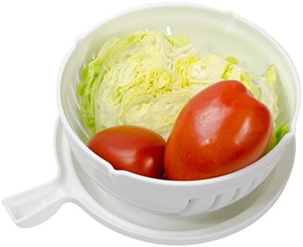 Salad Express - Salad Cutter Bowl White, Vegetable Chopper Bowl - 60 Seconds Salad Cutter Bowl As Seen On TV, Cutting Board - Free