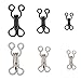 Maosifang 100 Pairs Sewing Hooks and Eyes Closure for Bra Clothing Trousers Skirt Sewing DIY Craft,3 Sizes(Silver and Black)