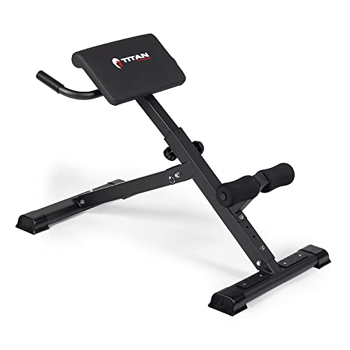 Titan Fitness Hyper Back Extension Bench - Roman Chair, Rated 250 LB ...