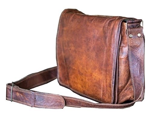 13 Inch Leather Full Flap Messenger Handmade Bag Laptop Bag
