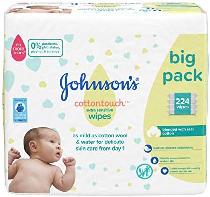 johnson's cottontouch extra sensitive wipes
