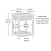 Sauder Edge Water Side Table, Chalked Chestnut finish