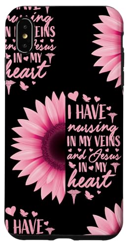 Flower Cute Nurse Phone Cases Nursing Gifts RN Nurses Phone Case for iPhone XS…