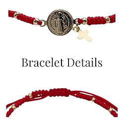 CRUZONE St Benedict Medal Adjustable Red String