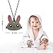 Sensory Chew Necklace for Boys Girls, Silicone Rabbit Chewy Jewelry for Autism ADHD SPD Kids Oral Motor Chewing Biting Teething Needs, Fidget Anxiety Chewable Necklace