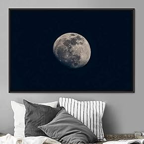 signwin Framed Canvas Wall Art Lunar Eclipse Aerial...