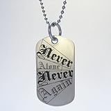 Narcotics Anonymous Never Alone Never Again Dog Tag Necklace