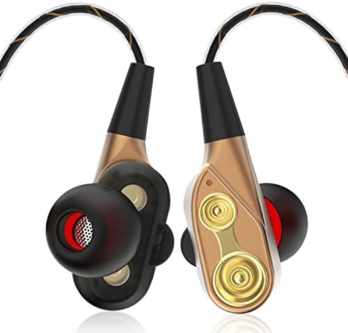 CSBROTHER Earbuds, In Ear Earphones Headphones Headset with Dual Drivers, High-fidelity Audio and Deep Bass with Mic for Apple iOS and Android Phone MP3 Players PC Tablet