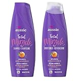 Aussie Paraben-Free Total Miracle Shampoo and Conditioner with Apricot & Macadamia oil - 12.1 fl oz each